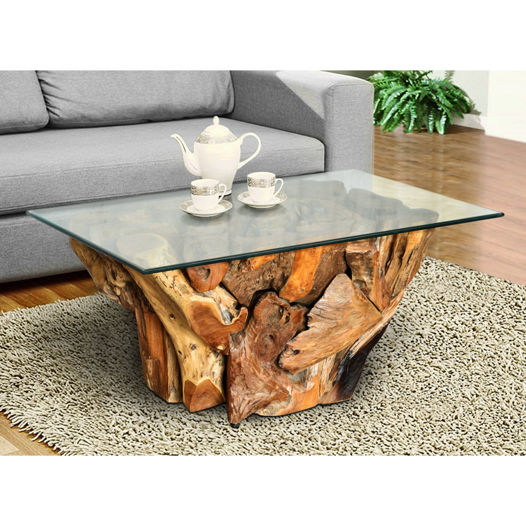 Foundry Select Bozeman Solid Wood Pedestal Coffee Table with Storage